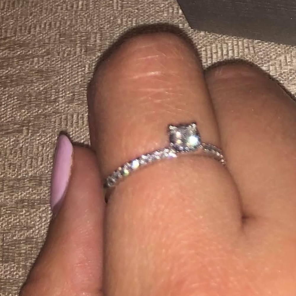 Elegant Silver Diamond Ring